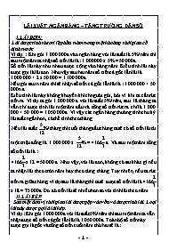 Các dạng toán về lãi suất